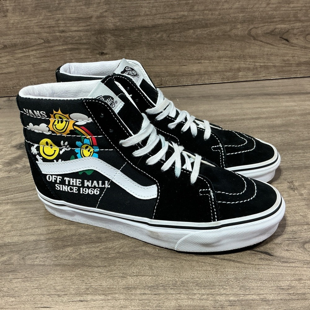 Vans " Sunny Days" OFTW Since 1966 Black Suede Hi Top Sneakers Unisex M 7 W 8.5